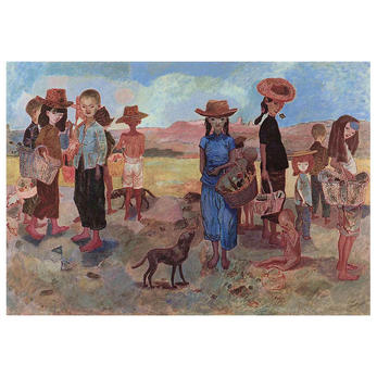 Children at the quay of the
